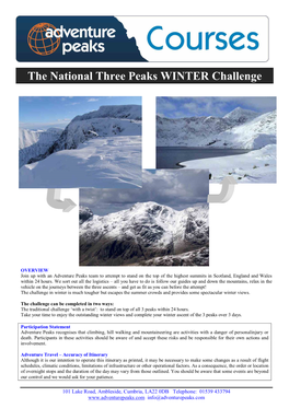 The National Three Peaks WINTER Challenge