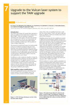 7 Upgrade to the Vulcan Laser System to Support the TAW Upgrade