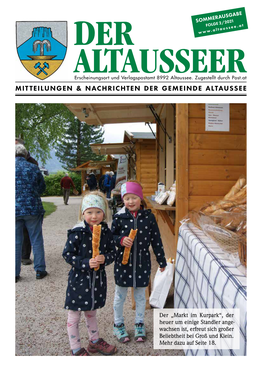 Ilungen & Nachrichten Der Gemeinde Altaussee Mitteilungen & Nachrichten Der Gemeinde Altaussee