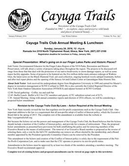 Cayuga Trails Club Annual Meeting & Luncheon