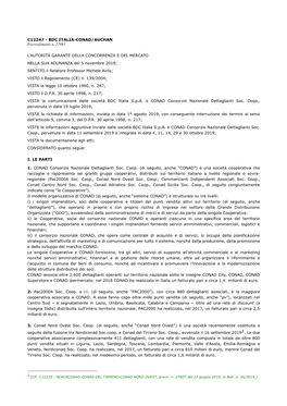 BDC ITALIA-CONAD/AUCHAN Provvedimento N. 27983 L