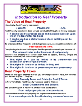 Introduction to Real Property