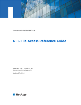 Clustered Data ONTAP 8.3 NFS File Access Reference Guide