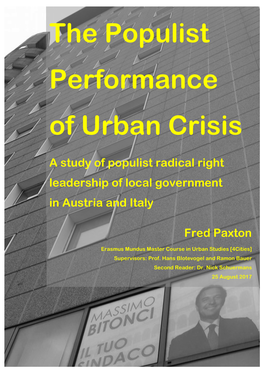 The Populist Performance of Urban Crisis