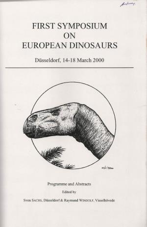 First Symposium on European Dinosaurs