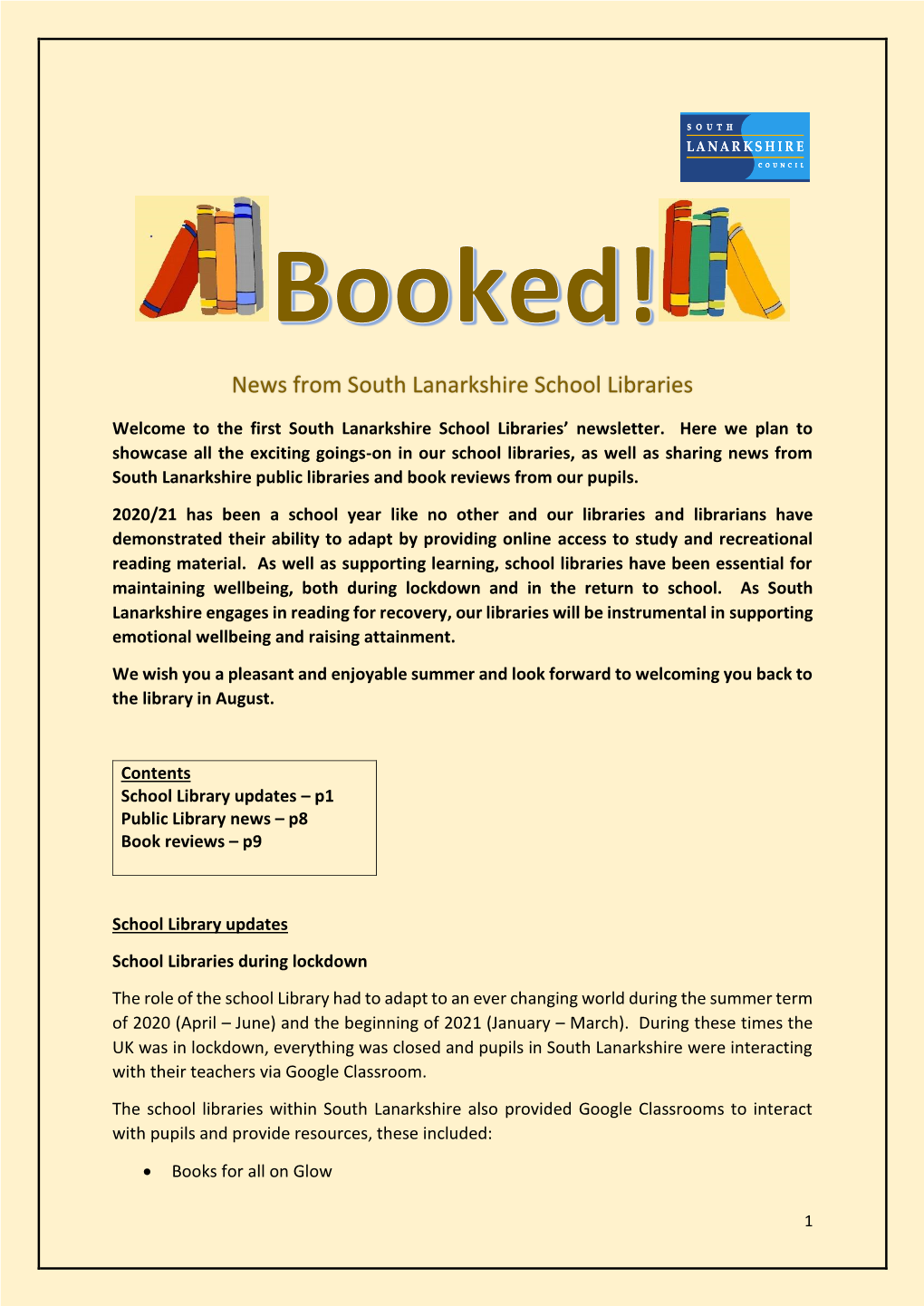 News from South Lanarkshire School Libraries