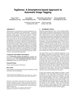 A Smartphone-Based Approach to Automatic Image Tagging