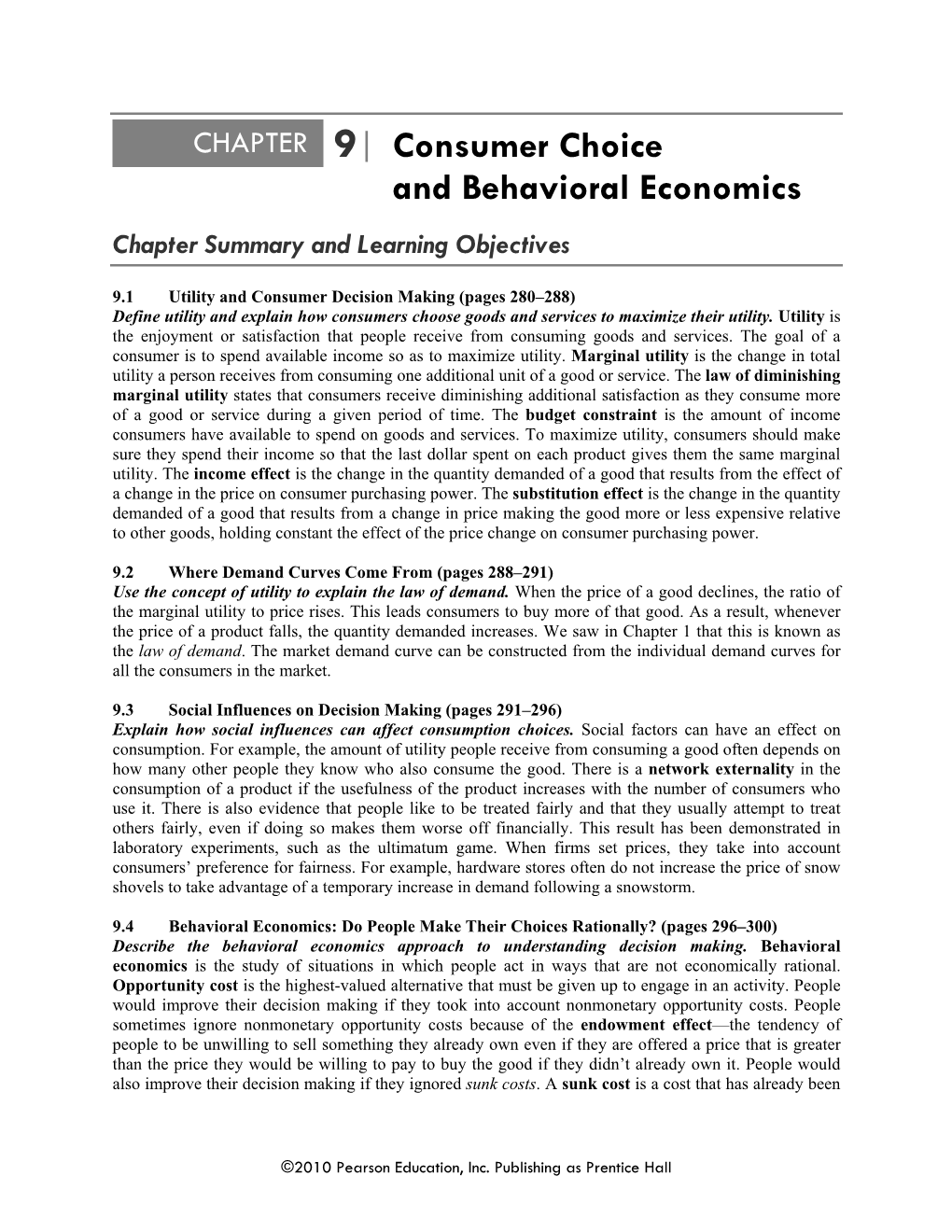 Consumer Choice and Behavioral Economics