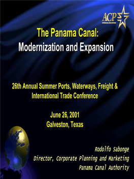 The Panama Canal: Modernization and Expansion