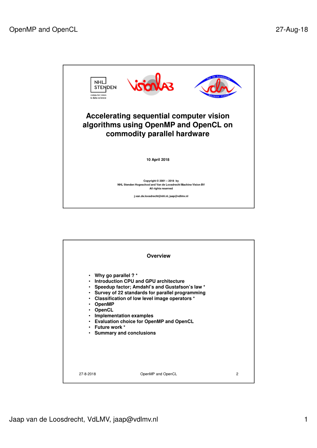 Parallelization with Openmp and Opencl