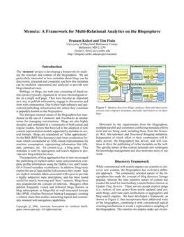 A Framework for Multi-Relational Analytics on the Blogosphere