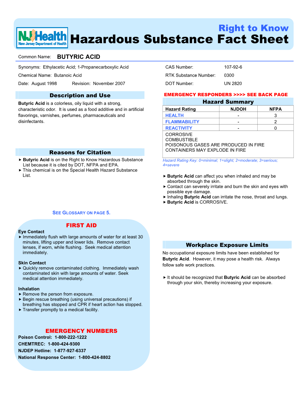 Butyric Acid