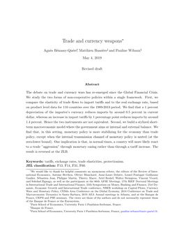 Trade and Currency Weapons∗