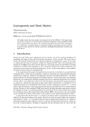 Leptogenesis and Dark Matter