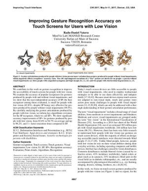 Improving Gesture Recognition Accuracy on Touch Screens for Users with Low Vision