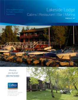 Lakeside Lodge Opportunity Cabins | Restaurant | Bar | Marina PINEDALE, WY