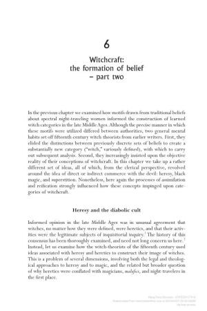 Witchcraft: the Formation of Belief – Part Two
