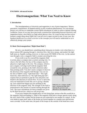 Electromagnetism: What You Need to Know