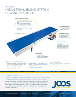 IBS-5500, Industrial Blind Stitch Sewing Machine