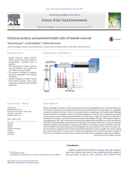 Chemical Analysis and Potential Health Risks of Hookah Charcoal