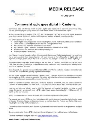 Commercial Radio Goes Digital in Canberra