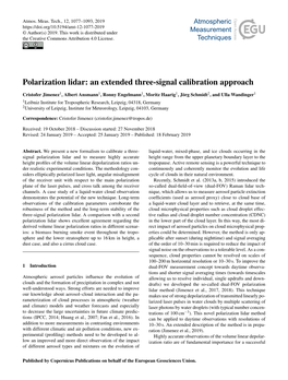Polarization Lidar: an Extended Three-Signal Calibration Approach