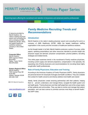 Family Medicine Recruiting Trends and Recommendations