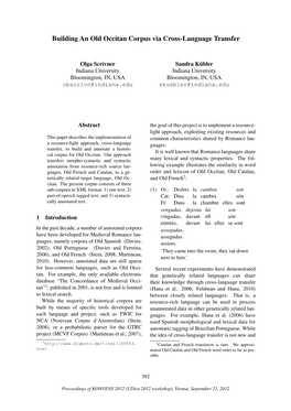 Building an Old Occitan Corpus Via Cross-Language Transfer