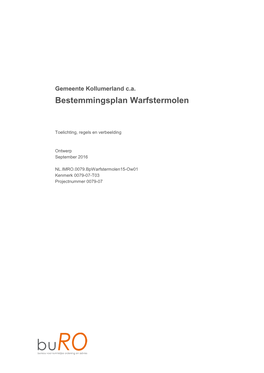 Bestemmingsplan Warfstermolen