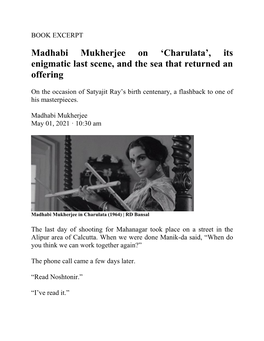 Madhabi Mukherjee on 'Charulata'