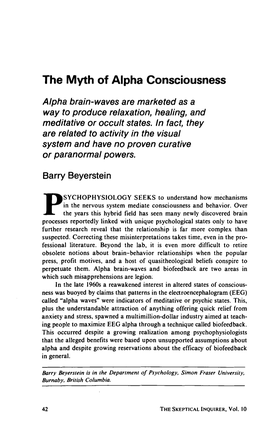 The Myth of Alpha Consciousness