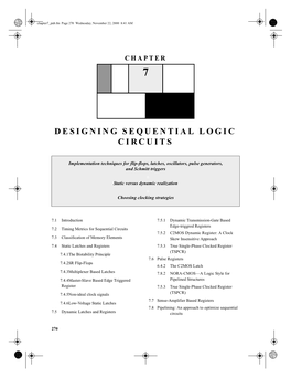 Designing Sequential Logic Circuits