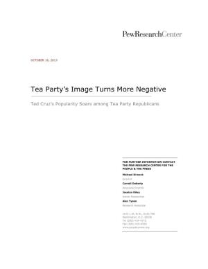 Tea Party's Image Turns More Negative