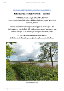 Jakobsweg Hohenwestedt – Itzehoe – Fwspass.De
