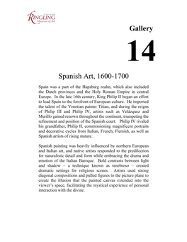 Gallery Spanish Art, 1600-1700
