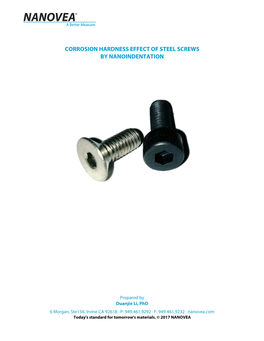 Corrosion Hardness Effect of Steel Screws by Nanoindentation