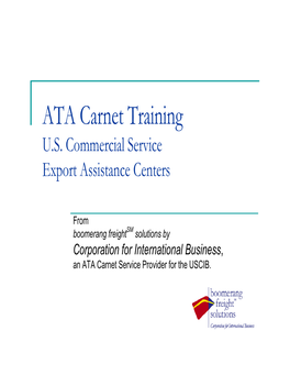 ATA Carnet Training U.S