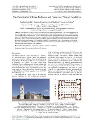 The Cathedral of Vilnius: Problems and Features of Natural Conditions