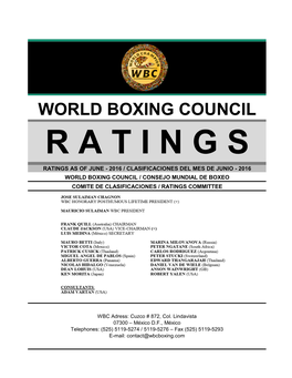 WBC-RATINGS-JUNE-2016.Pdf