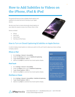 How to Add Subtitles to Videos on the Iphone, Ipad & Ipod