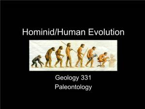 Hominid/Human Evolution