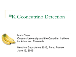 40K Geoneutrino Detection