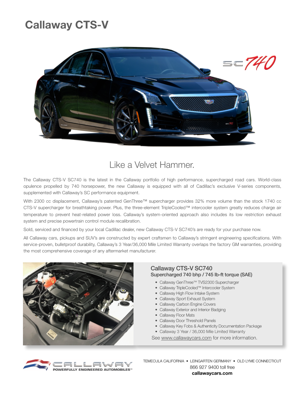 CTS-V SC740 Sell Sheet 012319