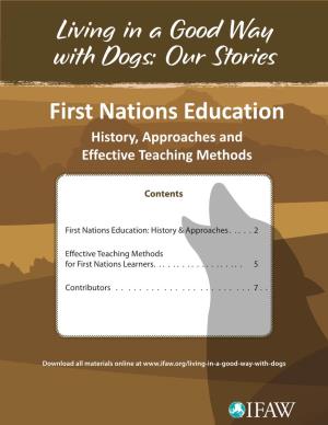 Living in a Good Way with Dogs: Our Stories First Nations Education