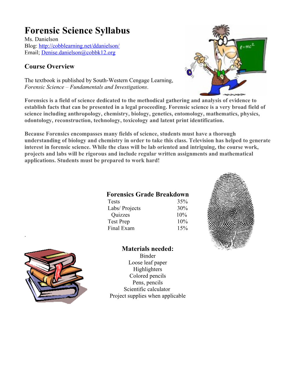 Forensic Science Syllabus