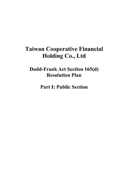 Taiwan Cooperative Financial Holding Co., Ltd