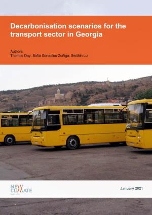Decarbonisation Scenarios for the Transport Sector in Georgia