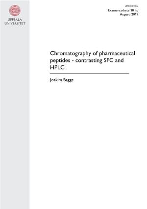 Chromatography of Pharmaceutical Peptides - Contrasting SFC and HPLC