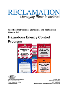 Hazardous Energy Control Program