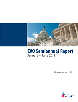 CAO Semiannual Report January – June 2011